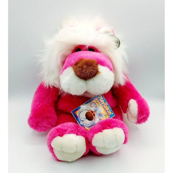 24K Polar Puff Playtalkin' Zollie 19" Plush Puppet Vintage Lion Pink Full Body - Picture 1 of 9